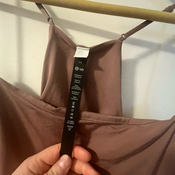BNWOT Lululemon Lab Adjustable Thin Strap Dress in Twilight Mauve - Size 14 - Picture 7 of 9